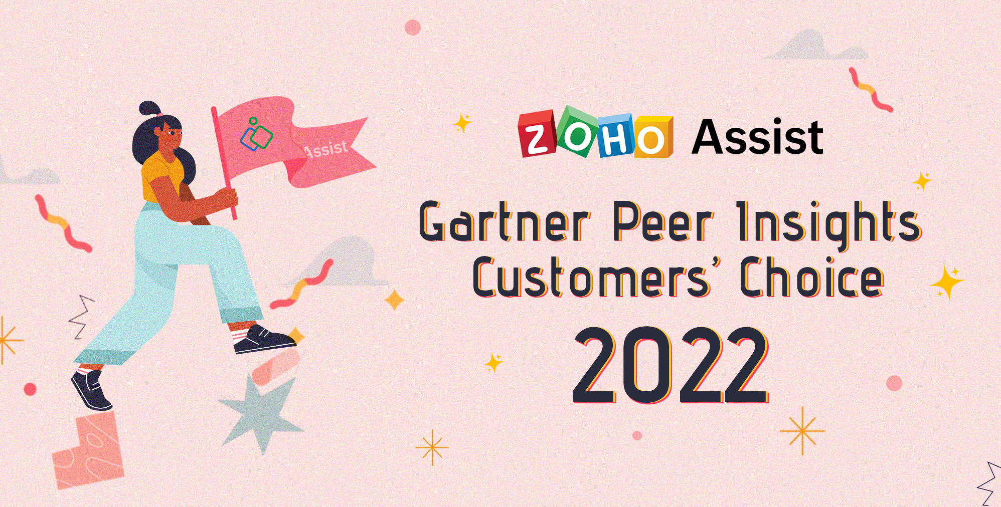 Announcing our latest recognition: Gartner® Peer Insights™ recognizes Zoho Assist as a 2022 Customers' Choice for Meeting Solutions