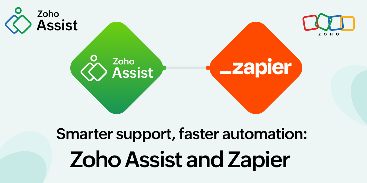 Automate your remote support workflows with Zoho Assist and Zapier integration