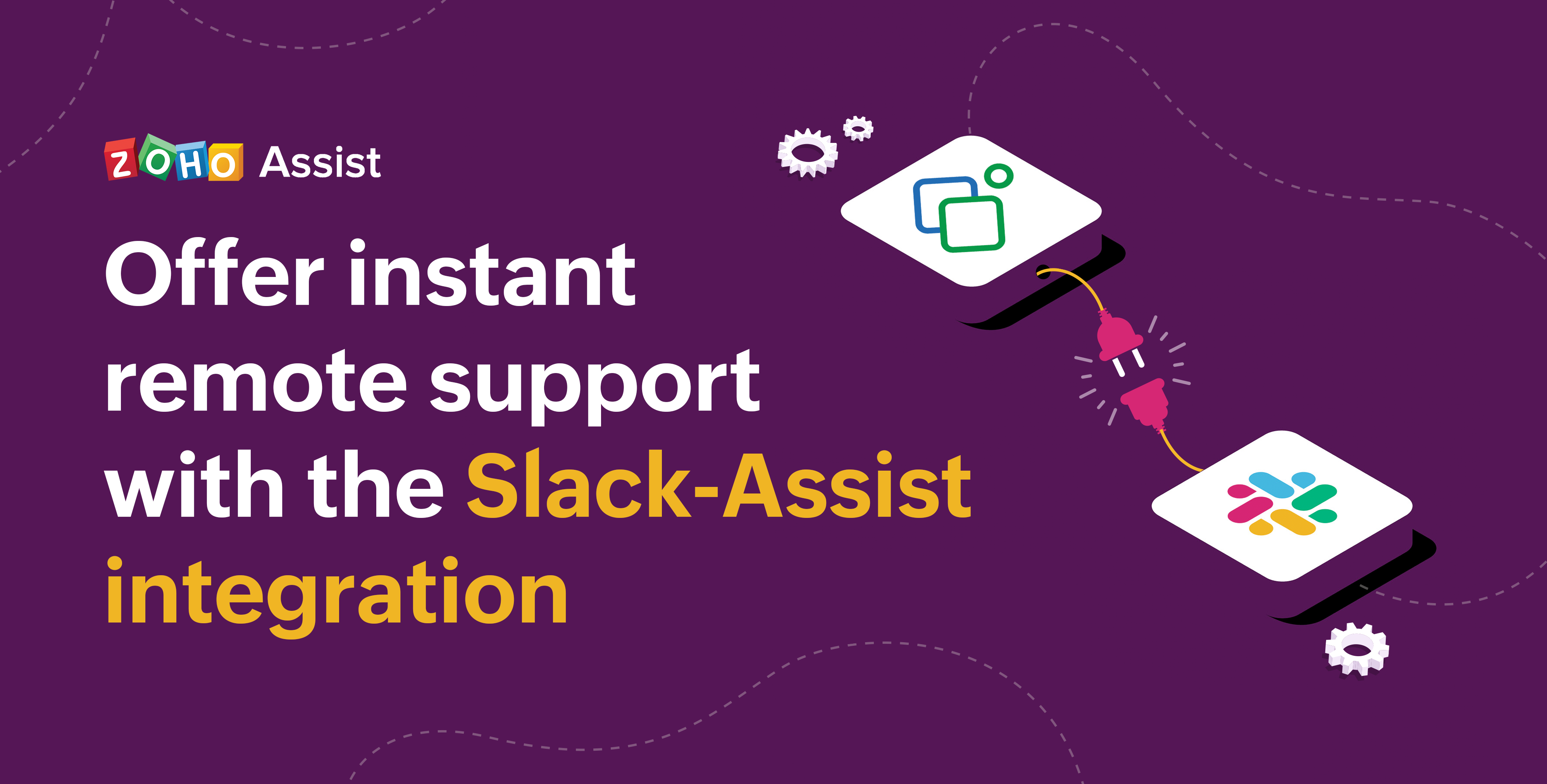 Gain control of a remote PC, Mac, or mobile device to provide remote support from Slack