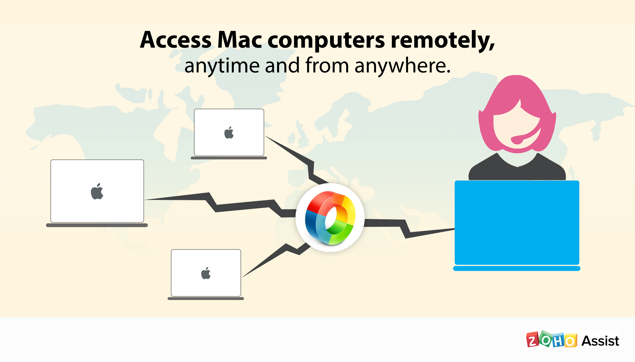 Access Mac computers remotely, anytime and from anywhere.