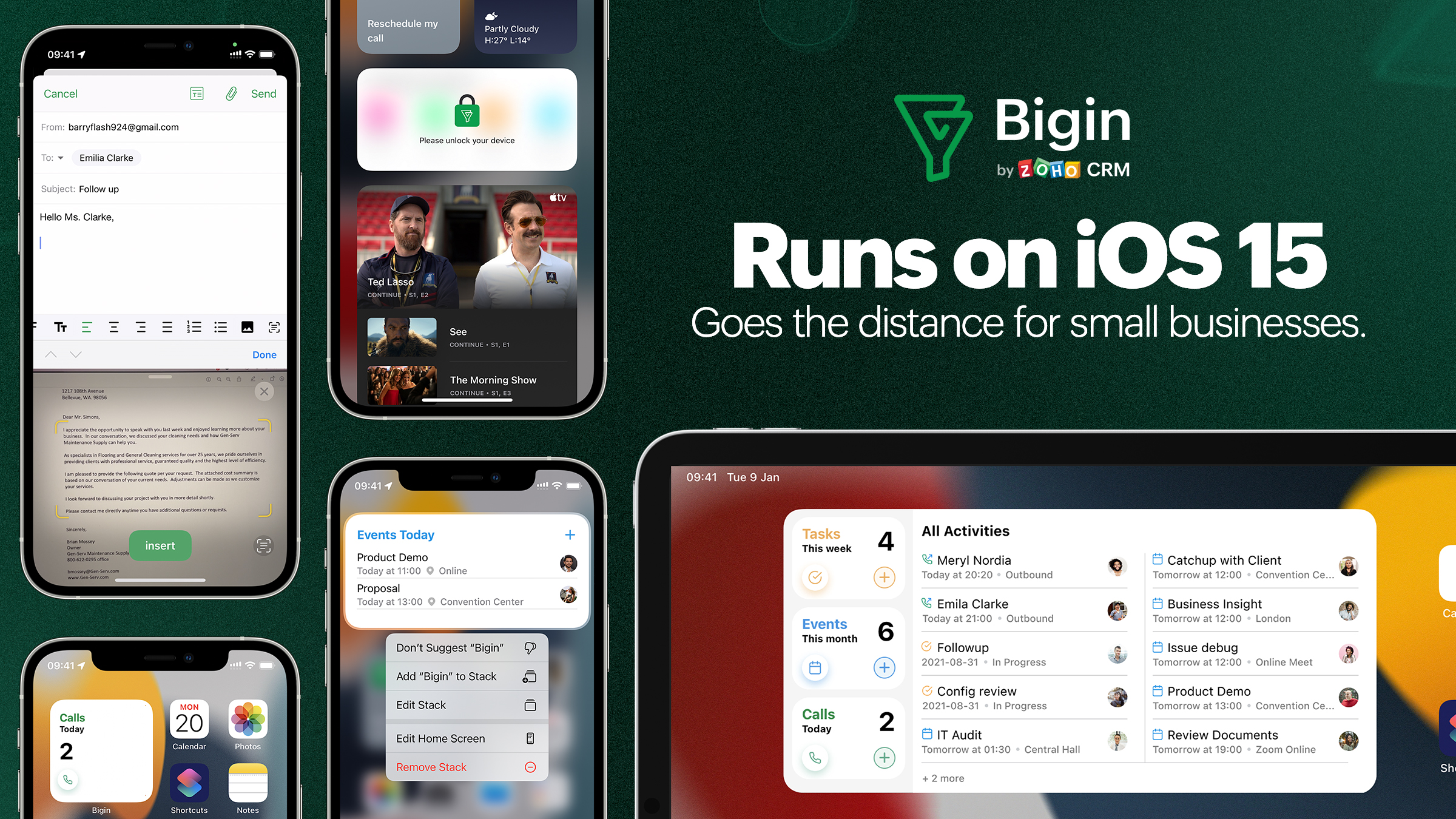 iOS 15 and iPadOS 15: Bigin is better, and more essential than ever to small businesses.