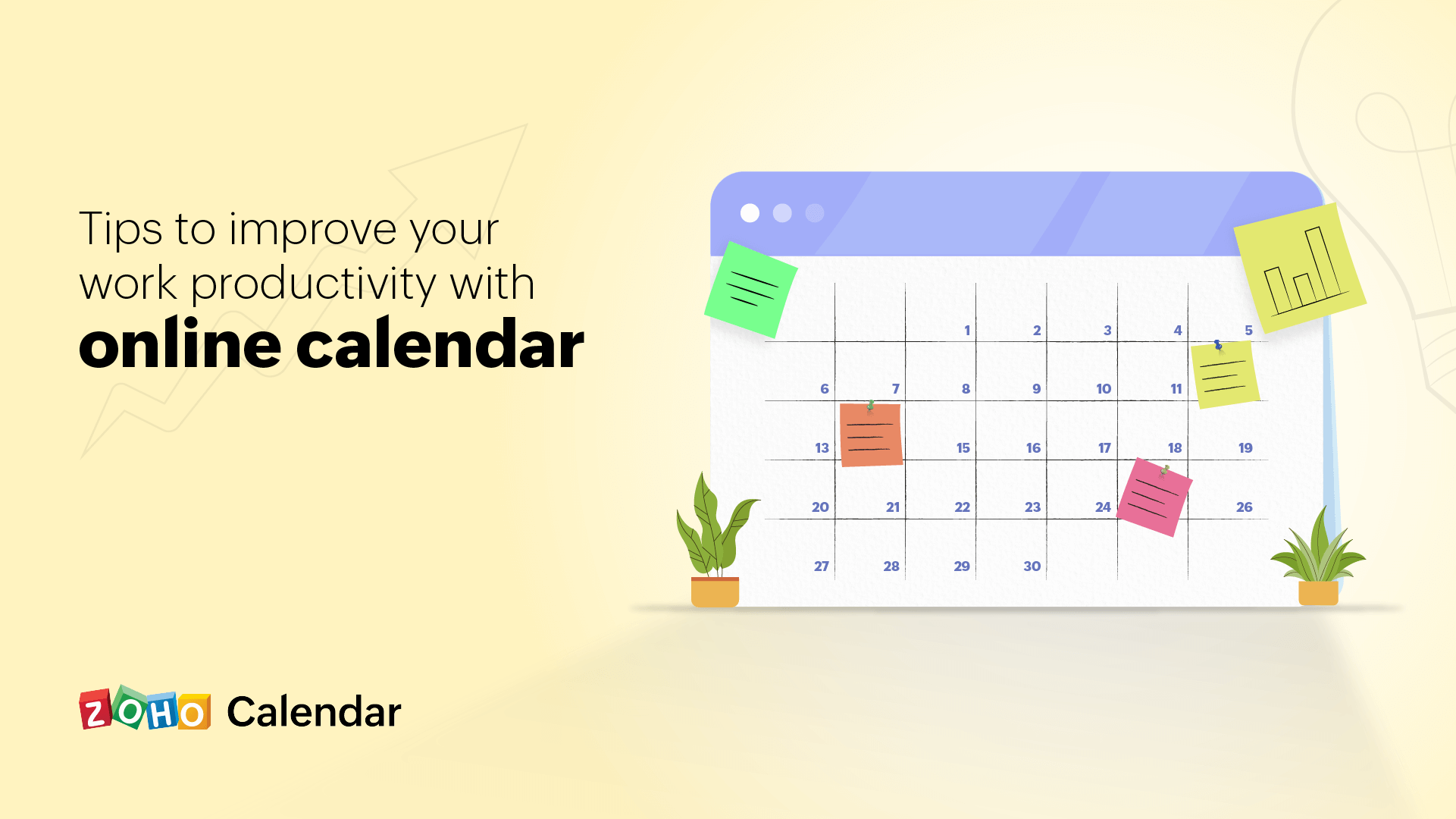 Improve work productivity with online calendar
