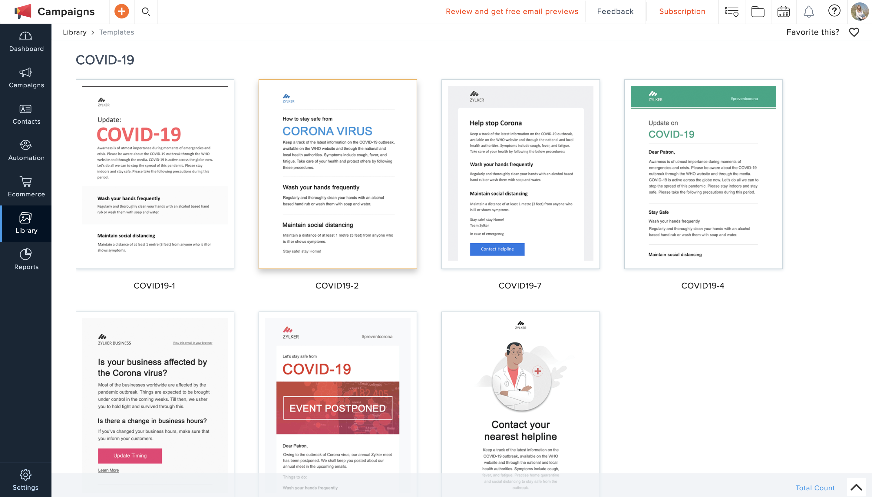 Introducing Crisis related Email Templates Zoho Blog