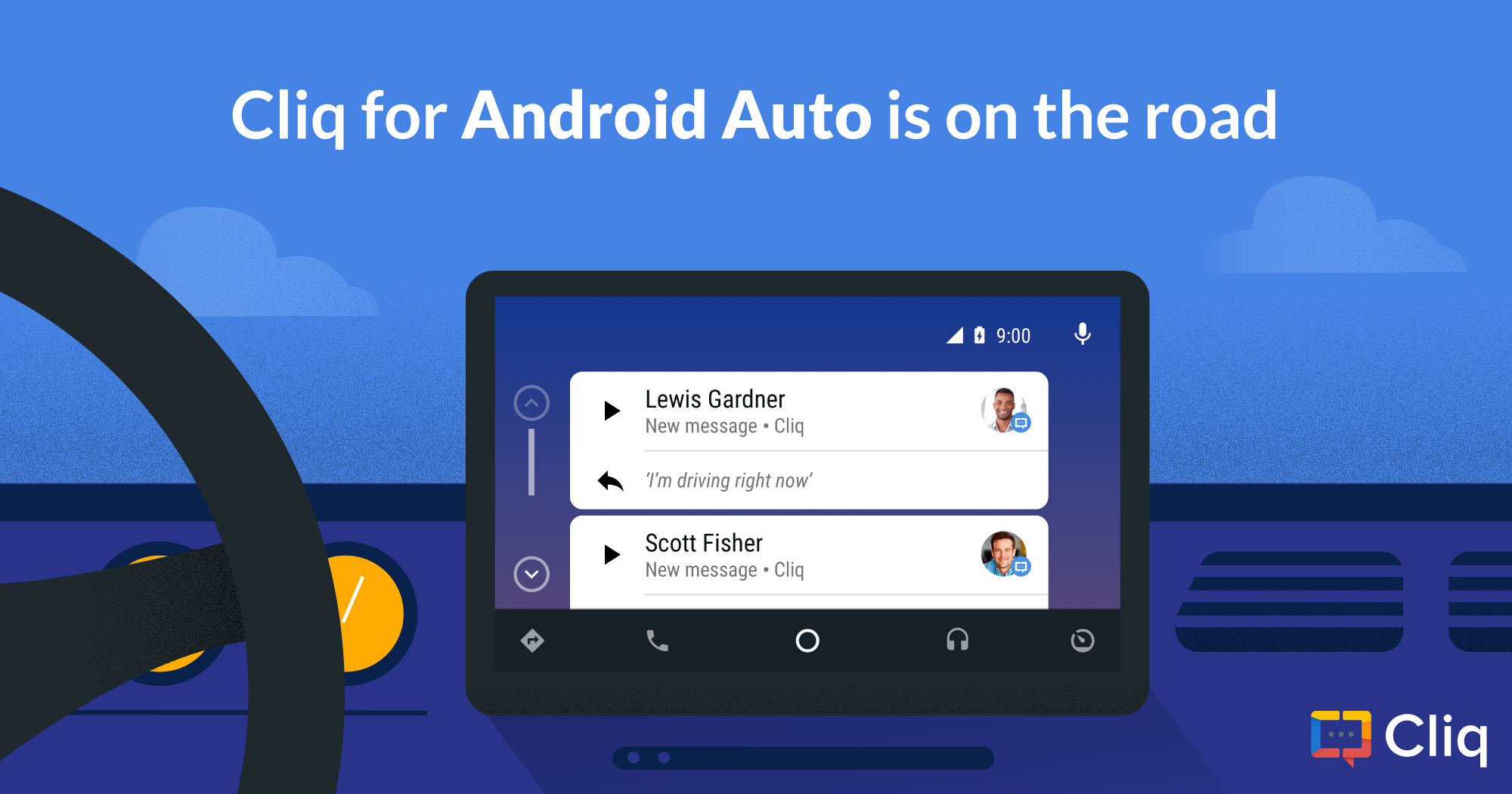 Cliq for Android Auto is on the road