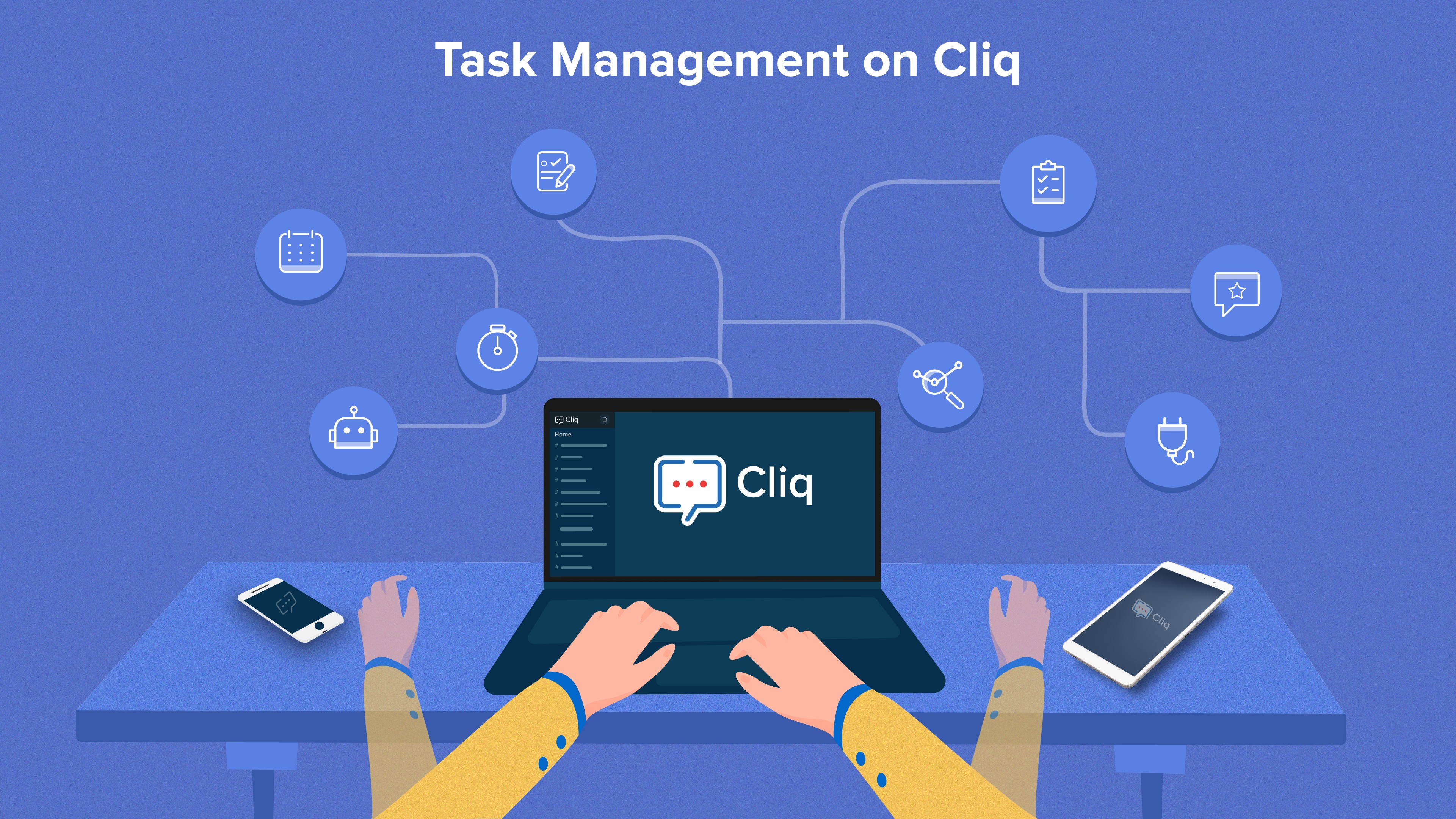 Task management on Cliq