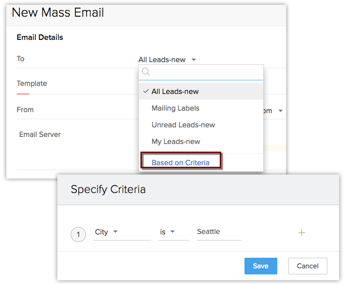 Select specific audiences for emails