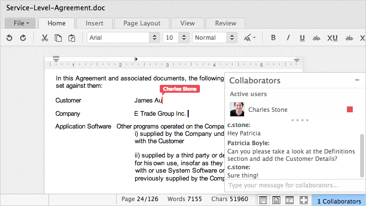 Collaboration Just Got Easier With The New Real time Editor In Document Library Zoho Blog