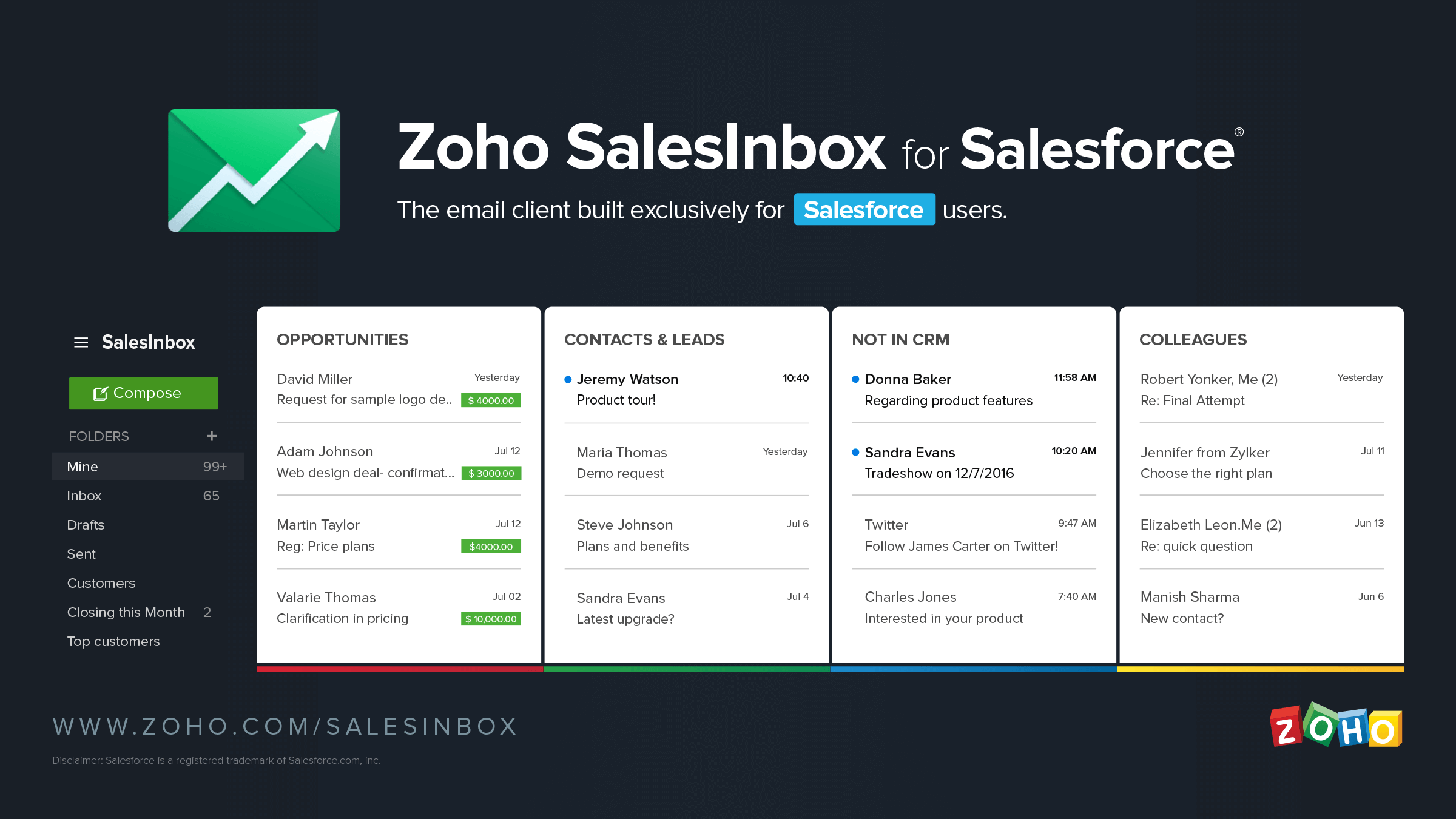 Announcing Zoho SalesInbox for Salesforce