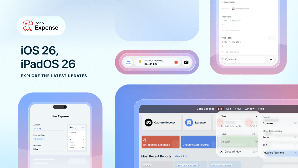WWDC 2025: Unveiling Zoho Expense Updates for iOS 26, iPadOS 26, and WatchOS 26