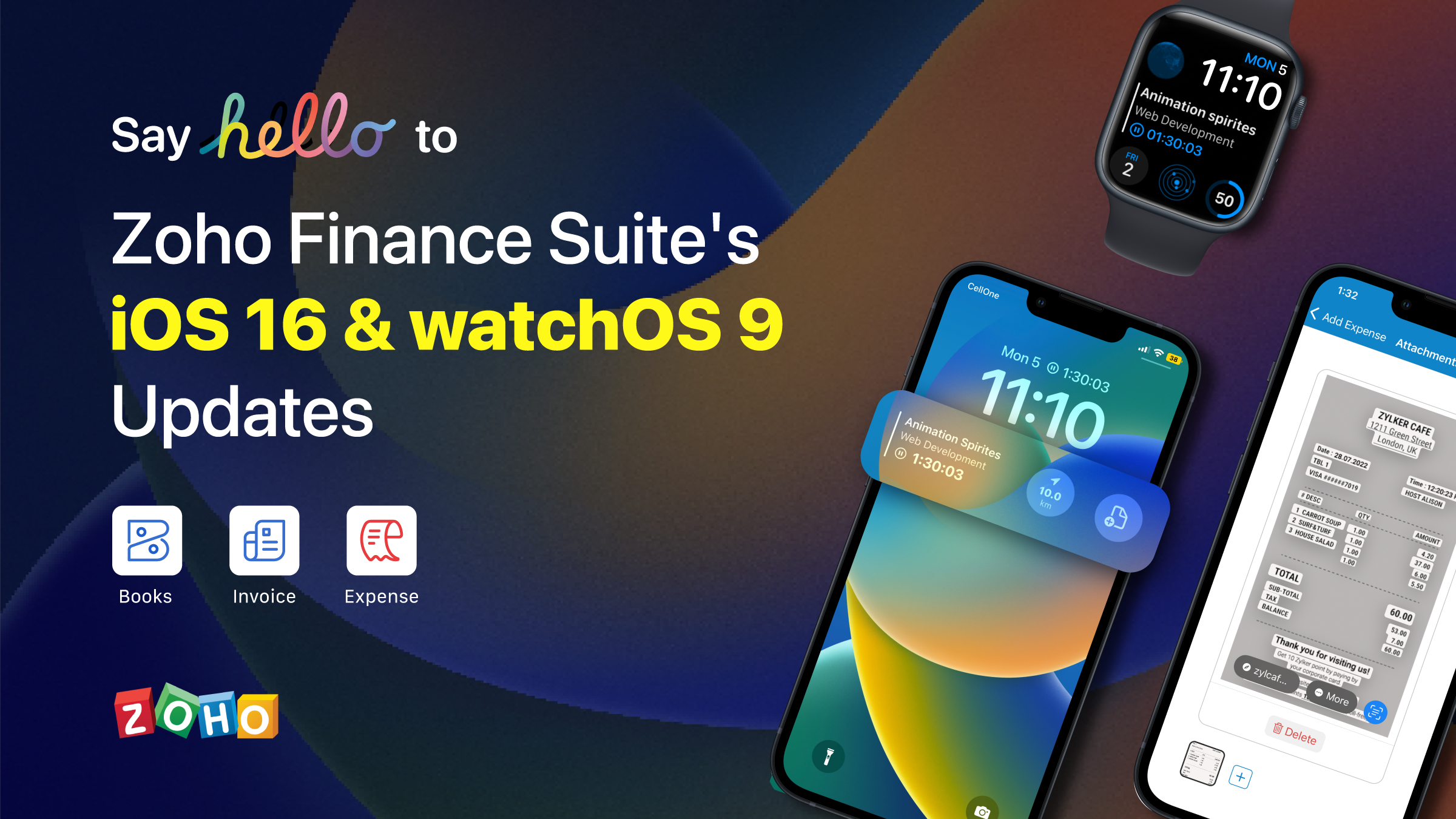 Zoho Finance Suite's iOS 16 Updates