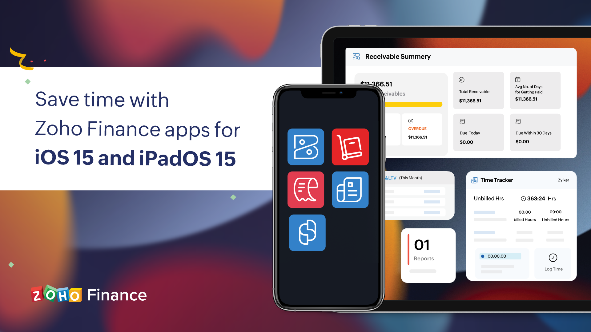 Live Text, extra-large widgets, and more: Save time with Zoho Finance apps for iOS 15 and iPadOS 15