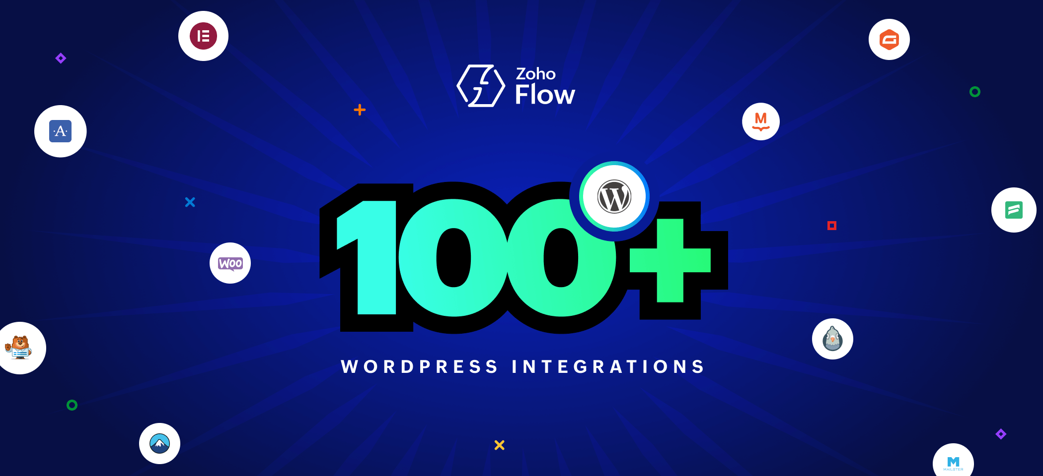 Zoho Flow milestone: 100+ WordPress plugin integrations and counting