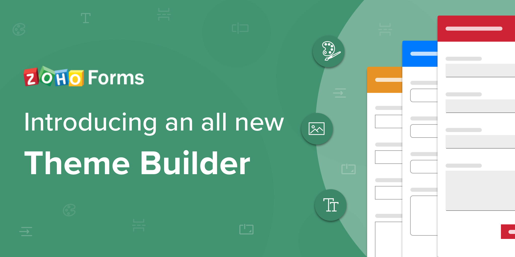 zoho forms new theme builder