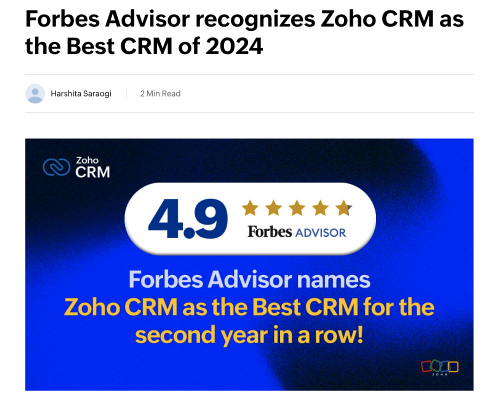 왜 세계는 Zoho를 선택했을까 1: 조호, 이미 글로벌 탑 CRM으로 인정받다