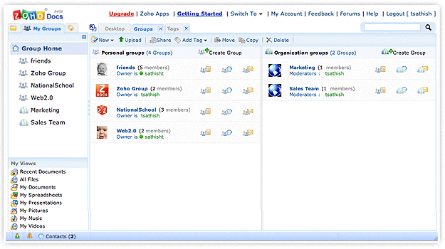 Groups Dashboard Groups Dashboard