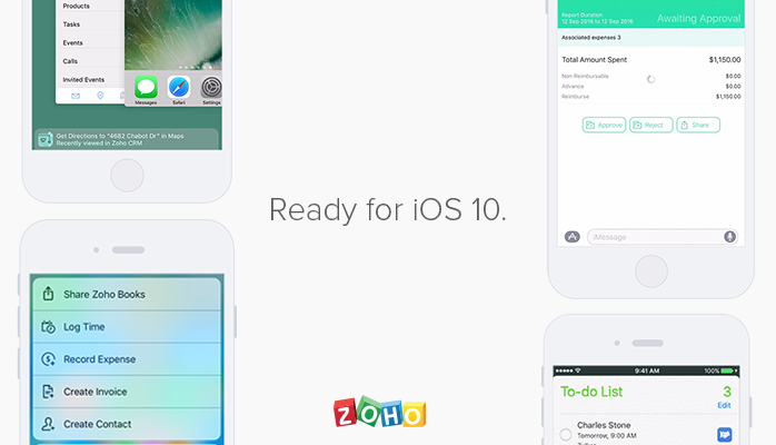 Zoho Brings Contextual Integration to Mobile Apps with iOS 10
