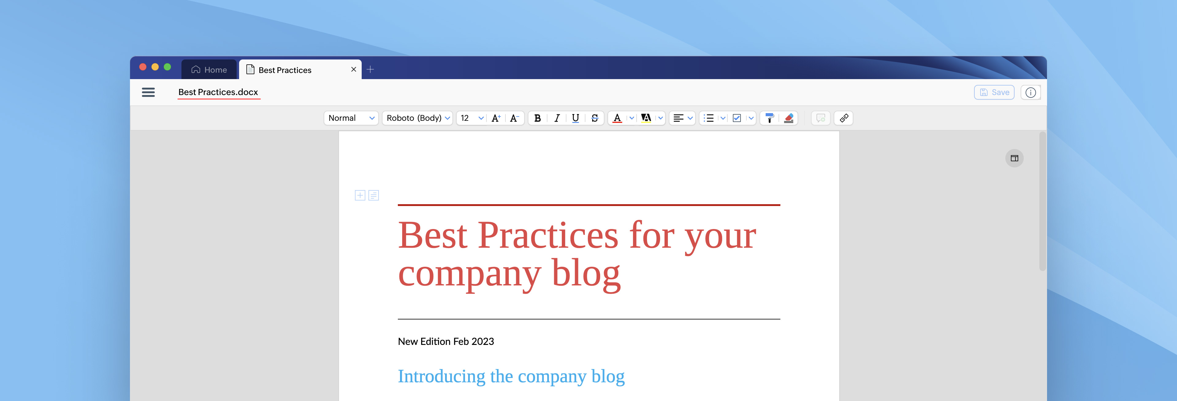 Tulis dokumen Word di Zoho Writer 2 Tulis dokumen Word di Zoho Writer 2