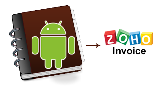 Add contacts to Zoho Invoice android app
