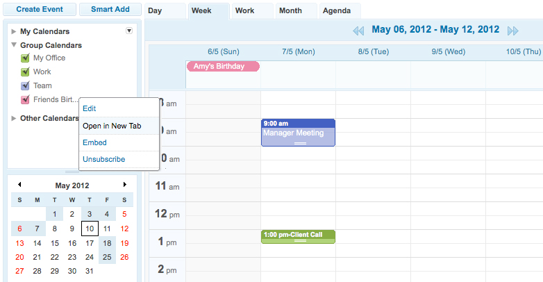 Group Calendar Support &amp; Other Neat Updates in Zoho Calendar