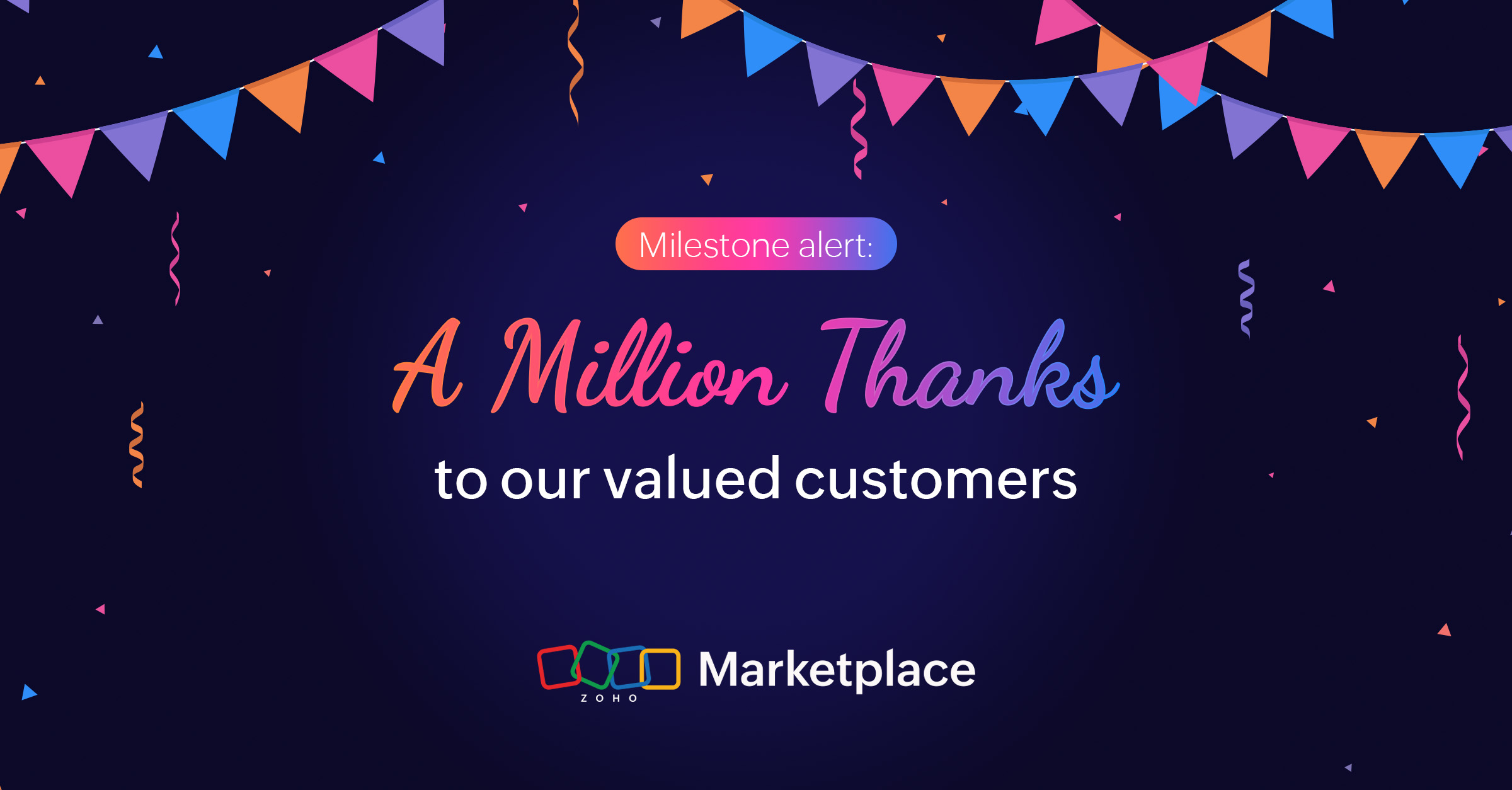 Milestone alert: A million thanks to our valued customers