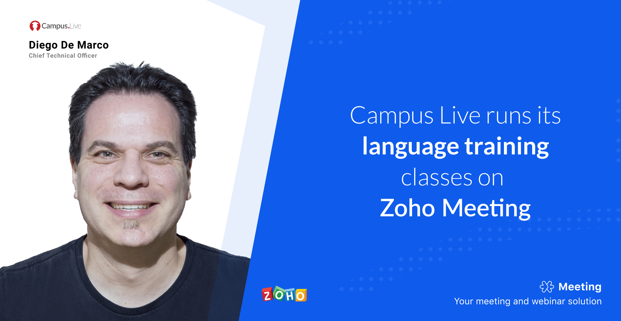 How Campus Live provides  online training with Zoho Meeting