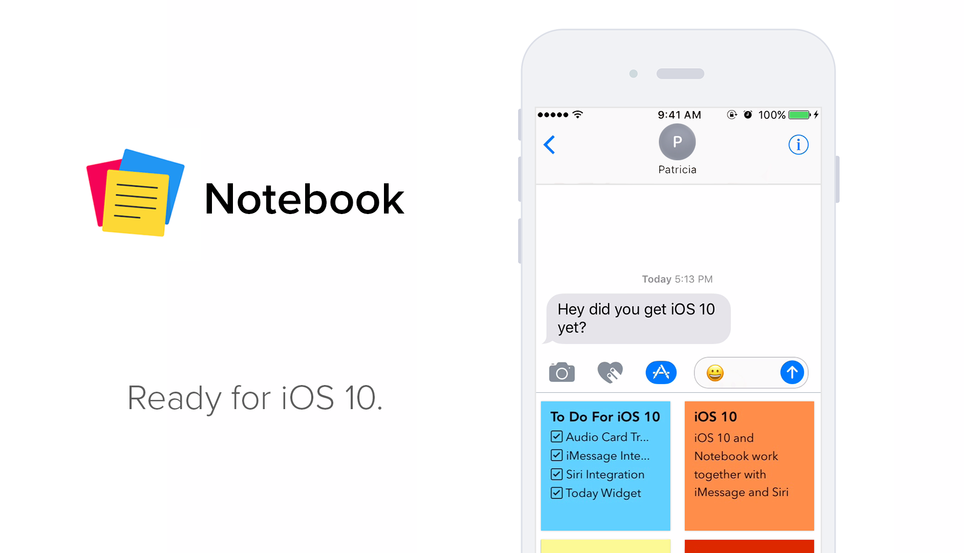 Notebook Ready for iOS 10