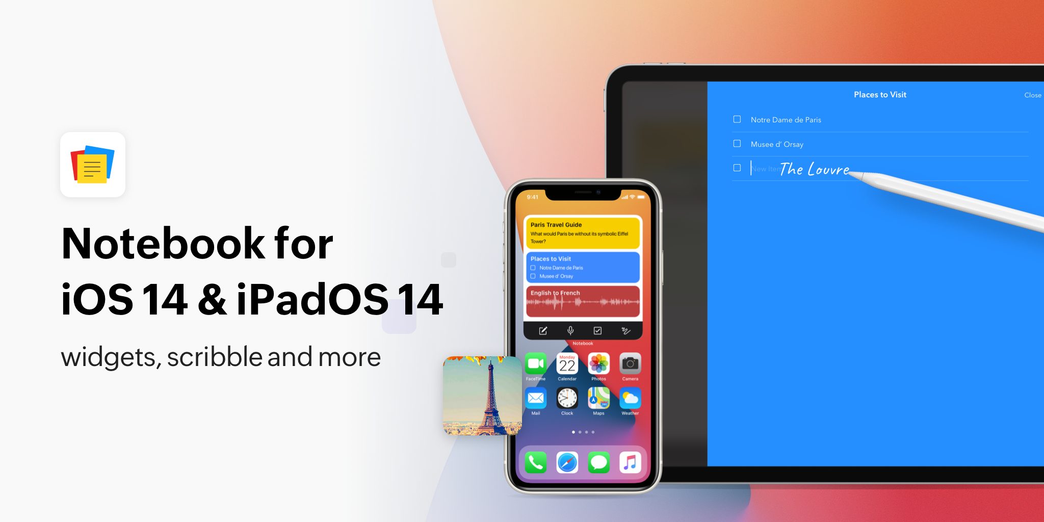 Notebook for iOS 14 and iPadOS 14: Widgets, Scribble, and more