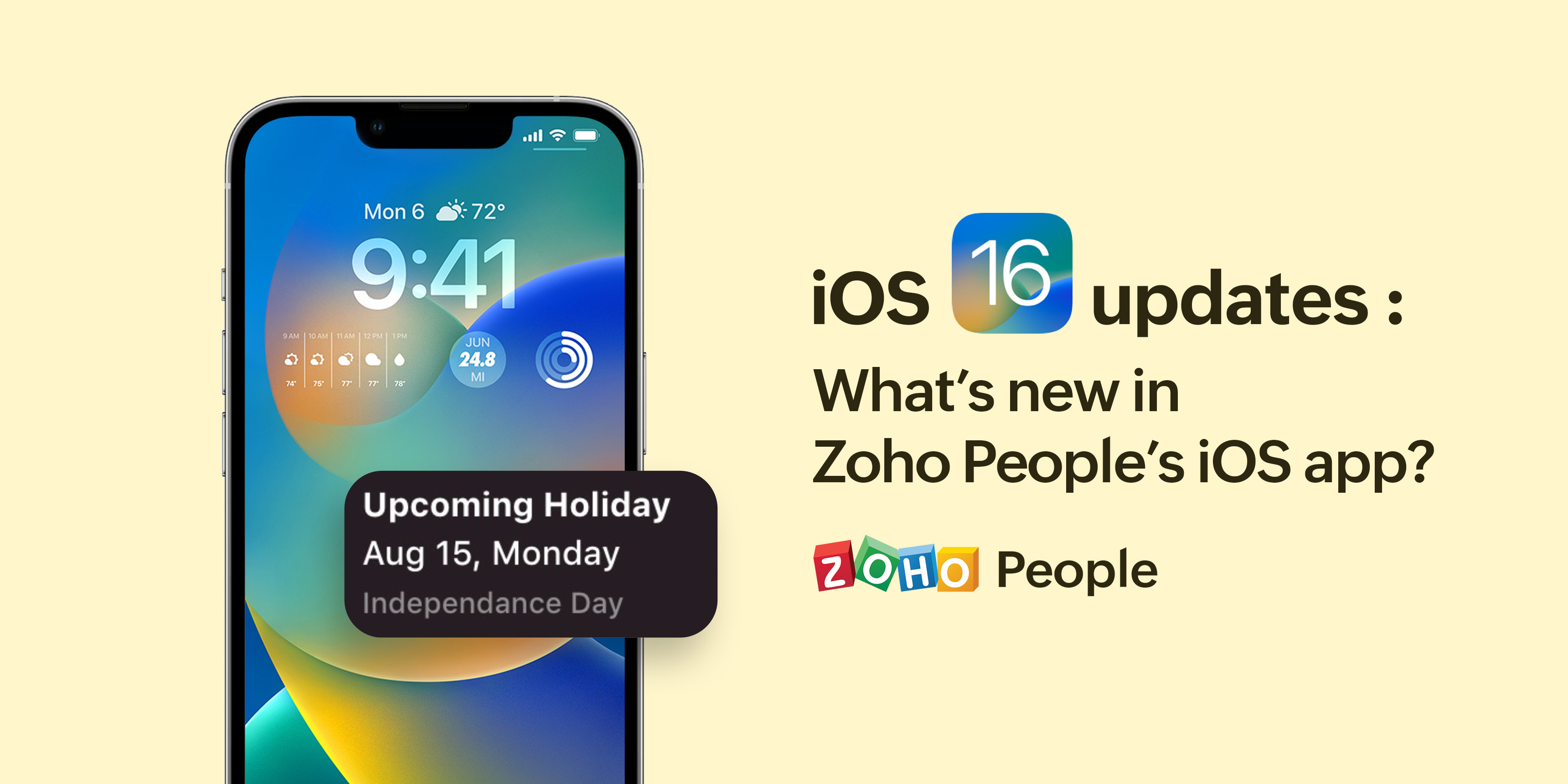 iOS 16 updates: What's new in Zoho People's iOS app?