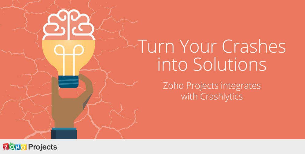 Turn your crashes into solutions— Zoho Projects integrates with Crashlytics
