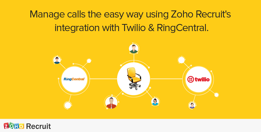 Manage calls the easy way with Zoho Recruit's integration with Twilio &amp; RingCentral