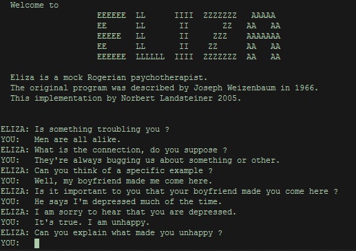 ELIZA, the first chatbot ever created by Joseph Weizenbaum in 1966, was meant to be a parody. Although ELIZA didn't use advanced algorithms like today's chatbots, it built a strong foundation for the future. It could recognize clue words or phrases in the user's input and move the conversation forward by replying with a pre-programmed response. This created an illusion of understanding between the user and the program.