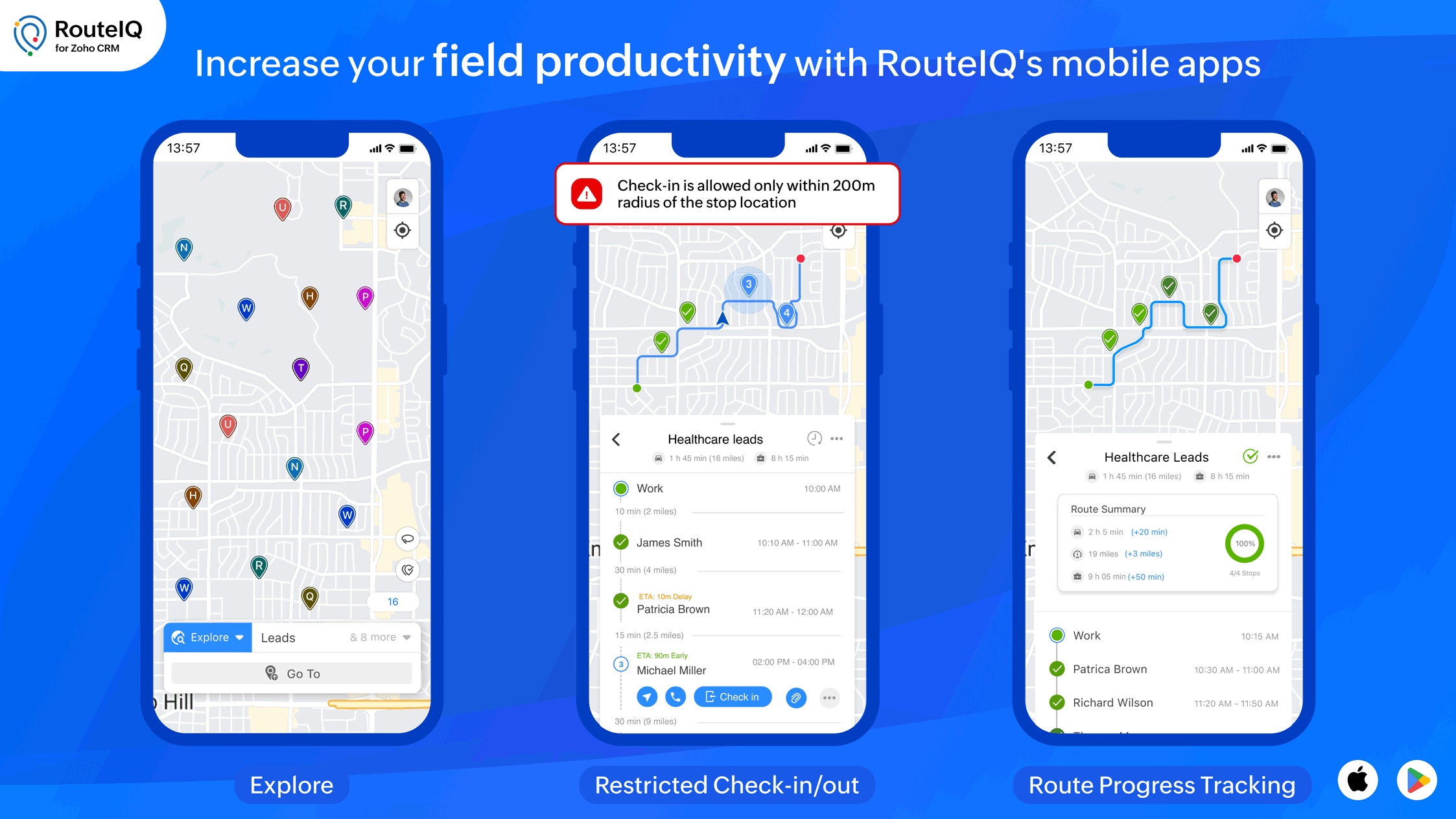 RouteIQ mobile features