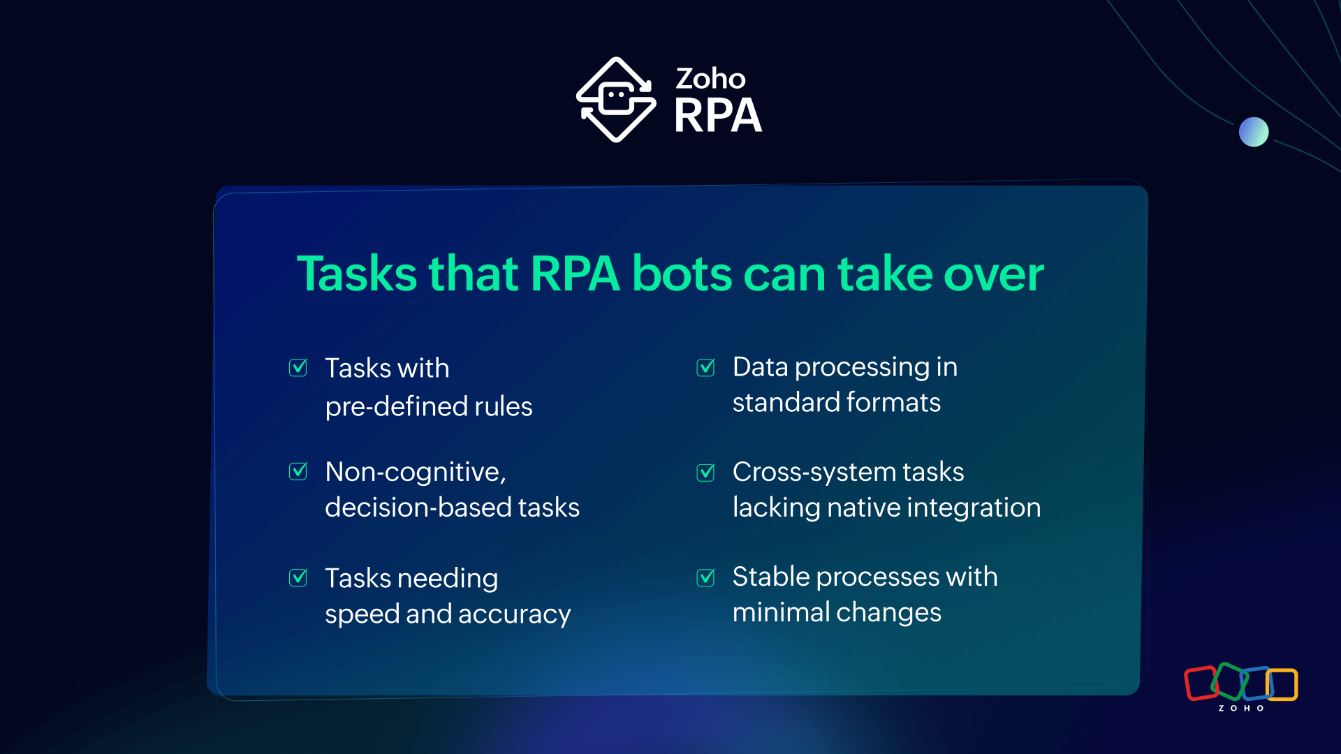 Key processes perfect for Robotic Process Automation (RPA)