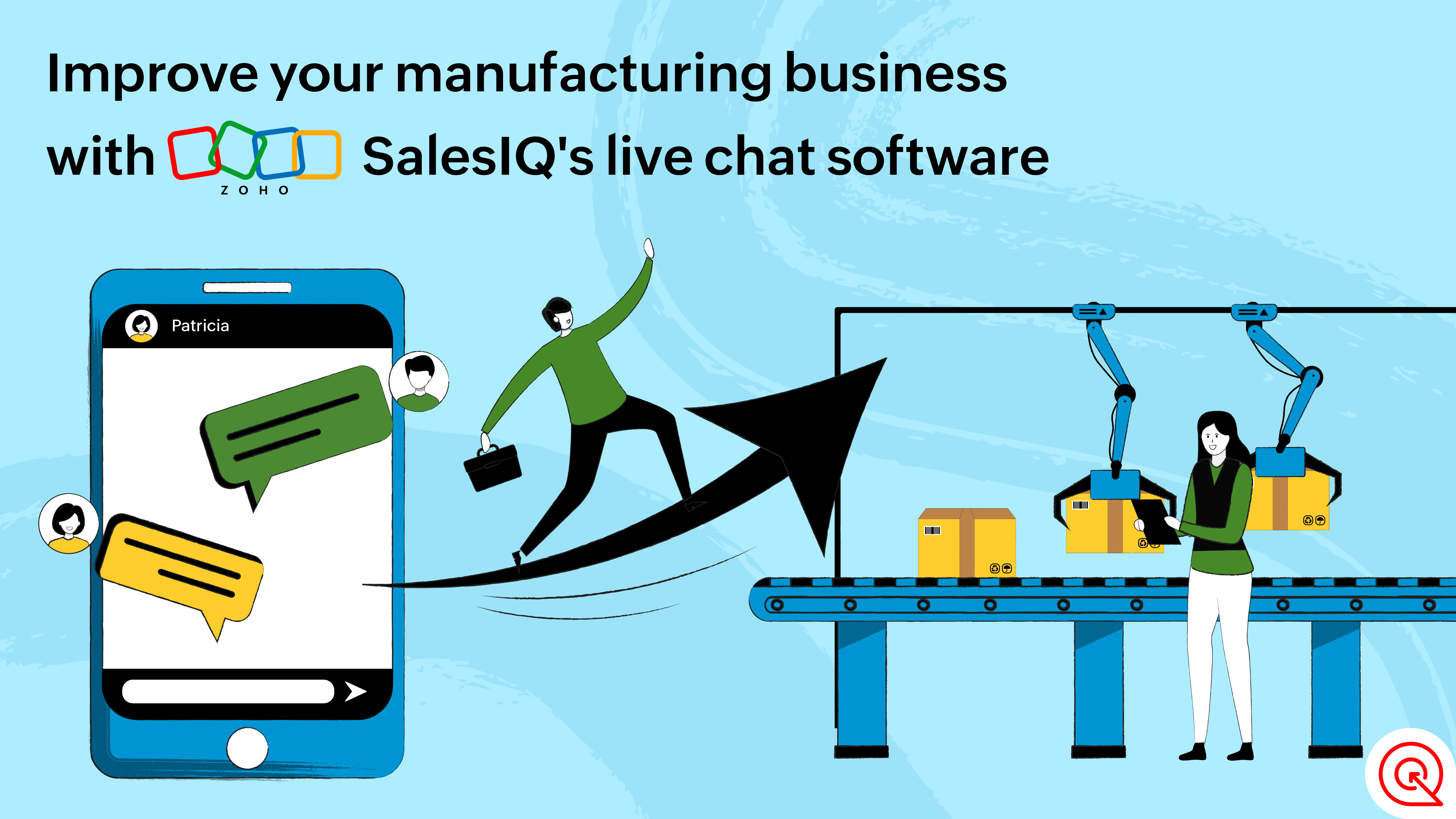 How to improve your manufacturing business with live chat software by Zoho SalesIQ