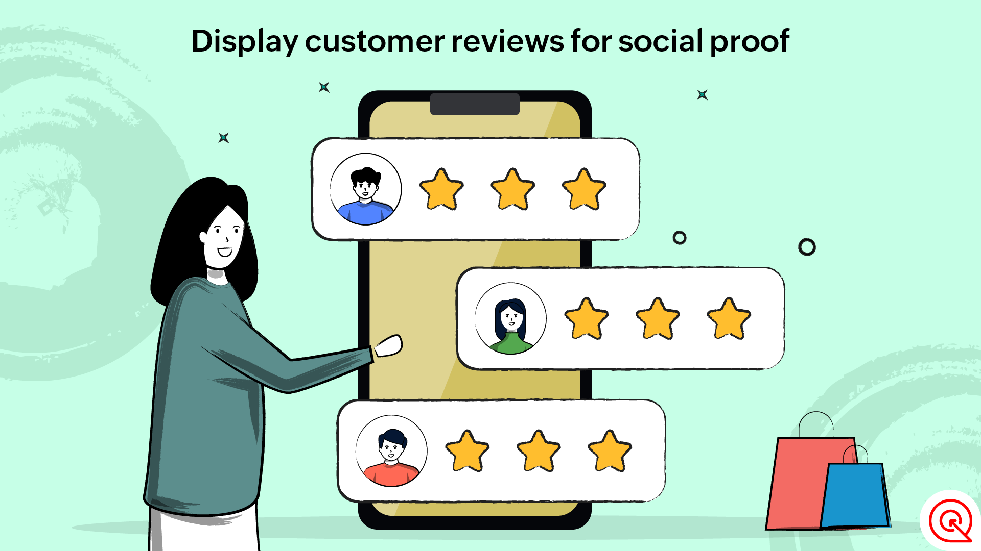 Improve customer trust with reviews and testimonials