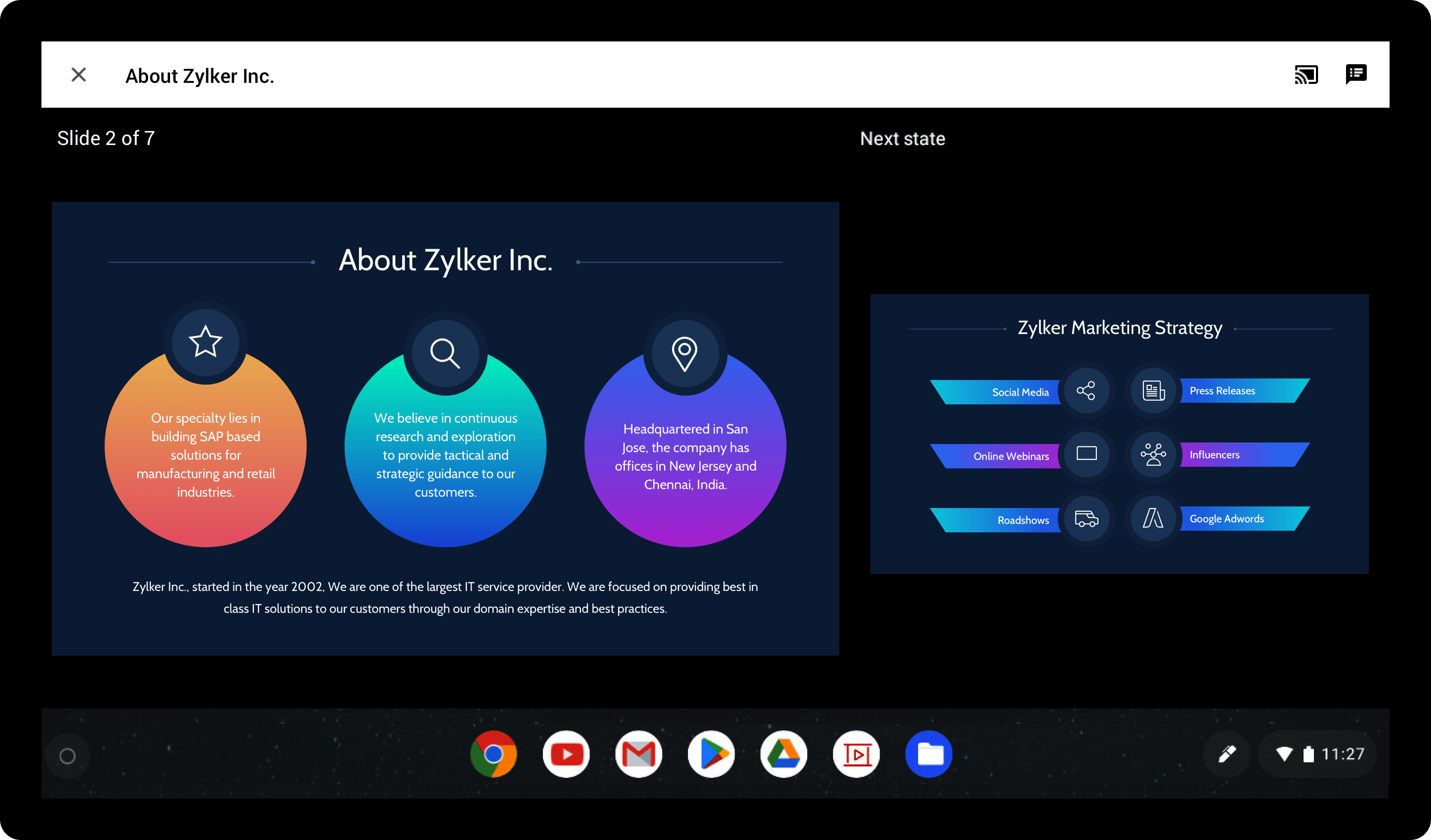 presentation tool for chromebook