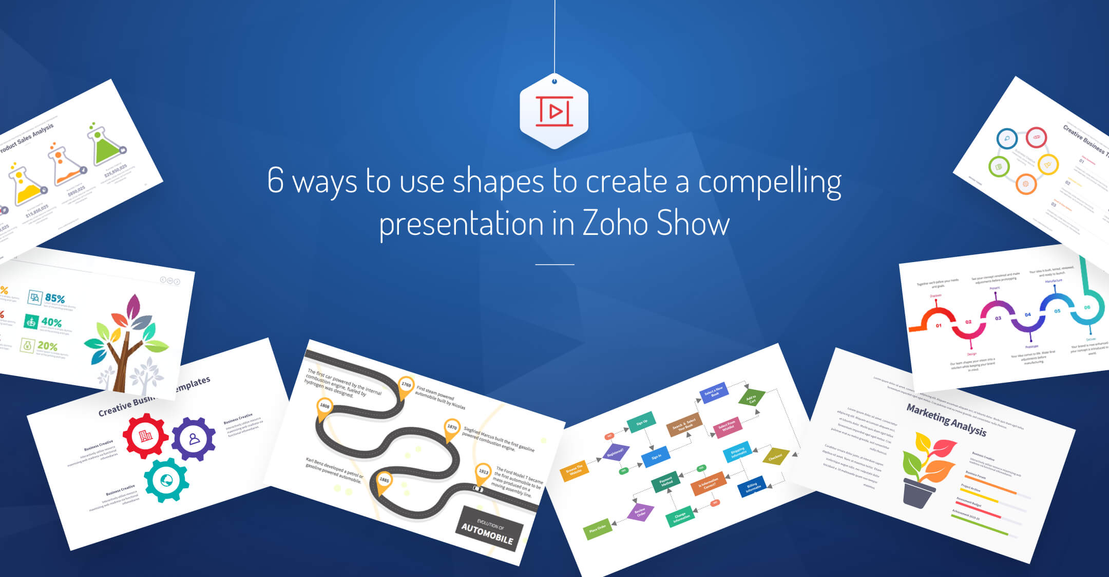 Six ways to use shapes to create a compelling presentation in Zoho Show