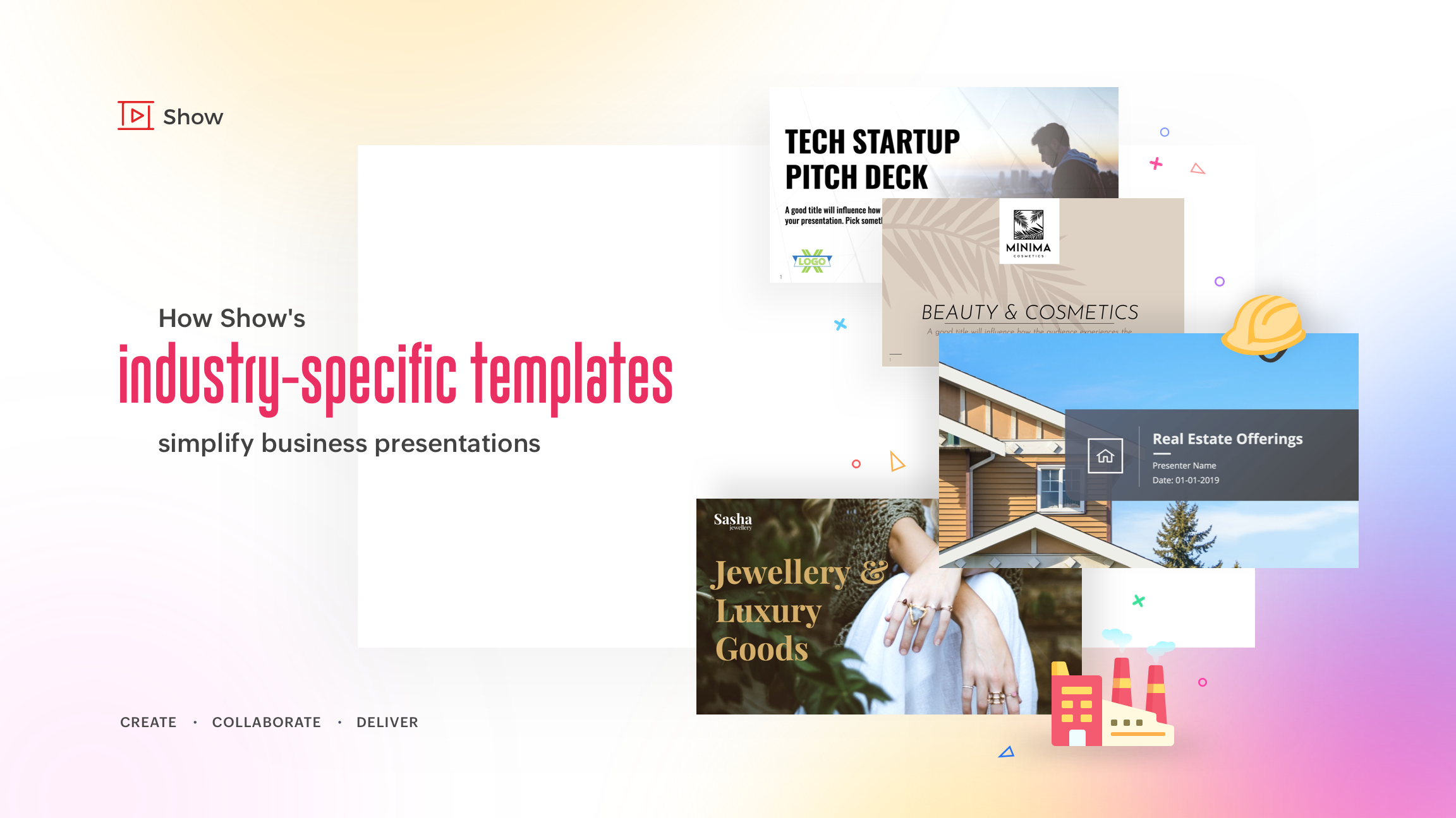 How Show's industry-specific templates simplify business presentations