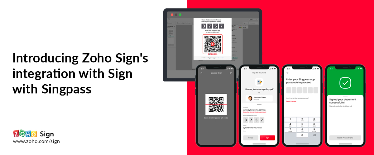 Introducing Zoho Sign's integration with Sign with Singpass