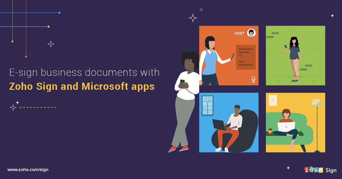 E-sign business documents with Zoho Sign and Microsoft apps