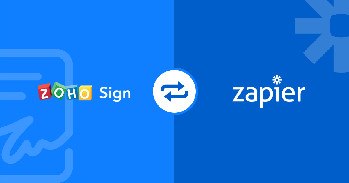 Zoho Sign integrates with Zapier