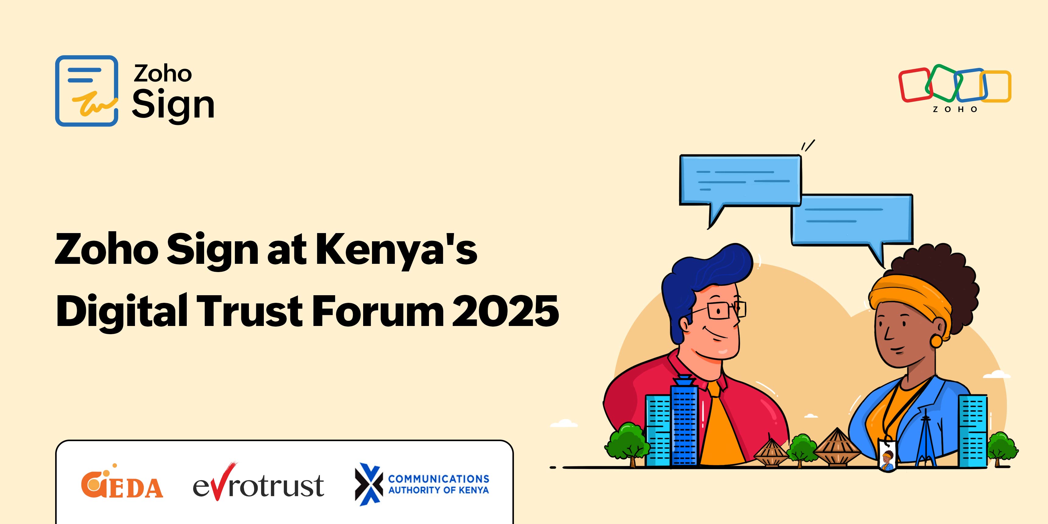 Zoho Sign at Kenya's Digital Trust Forum 2025 organized by Evrotrust and Geda
