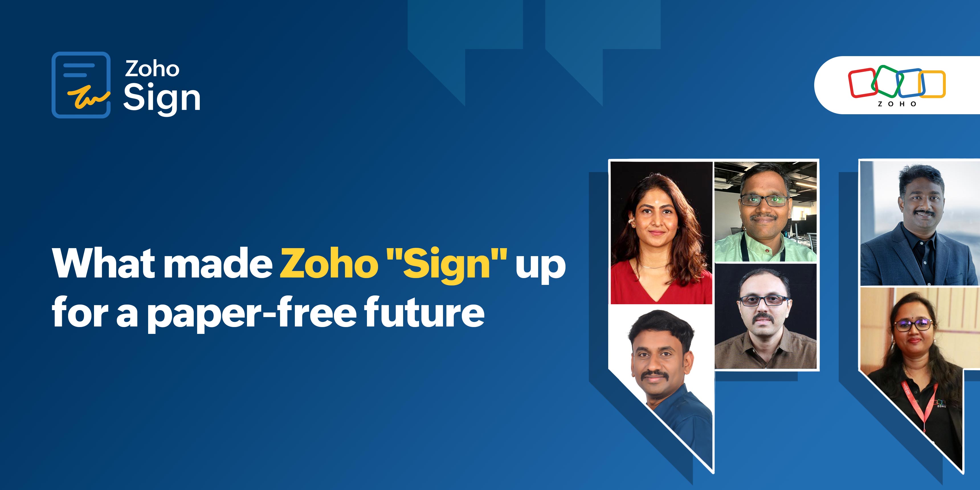 What made Zoho "Sign" up for a paper-free future