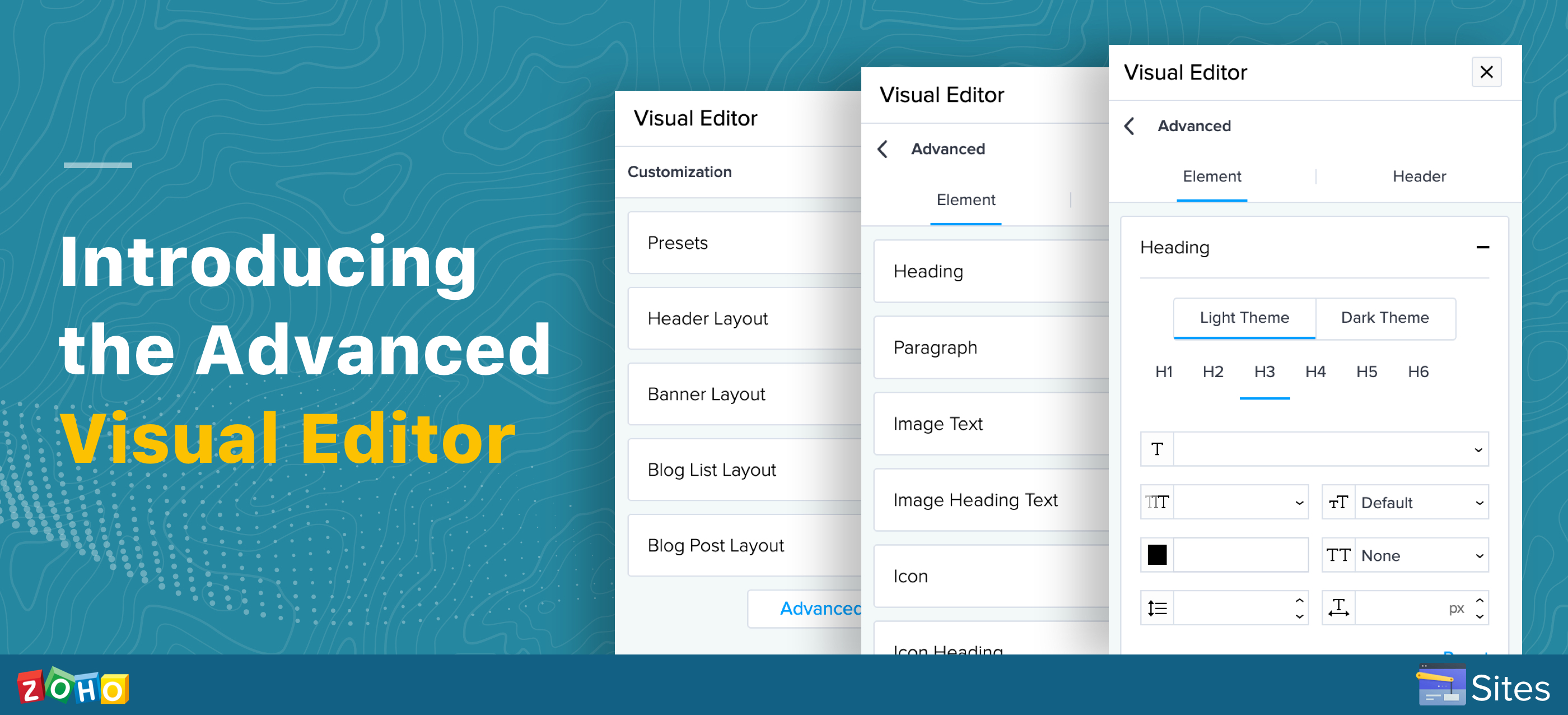 Design your website with our Advanced Visual Editor