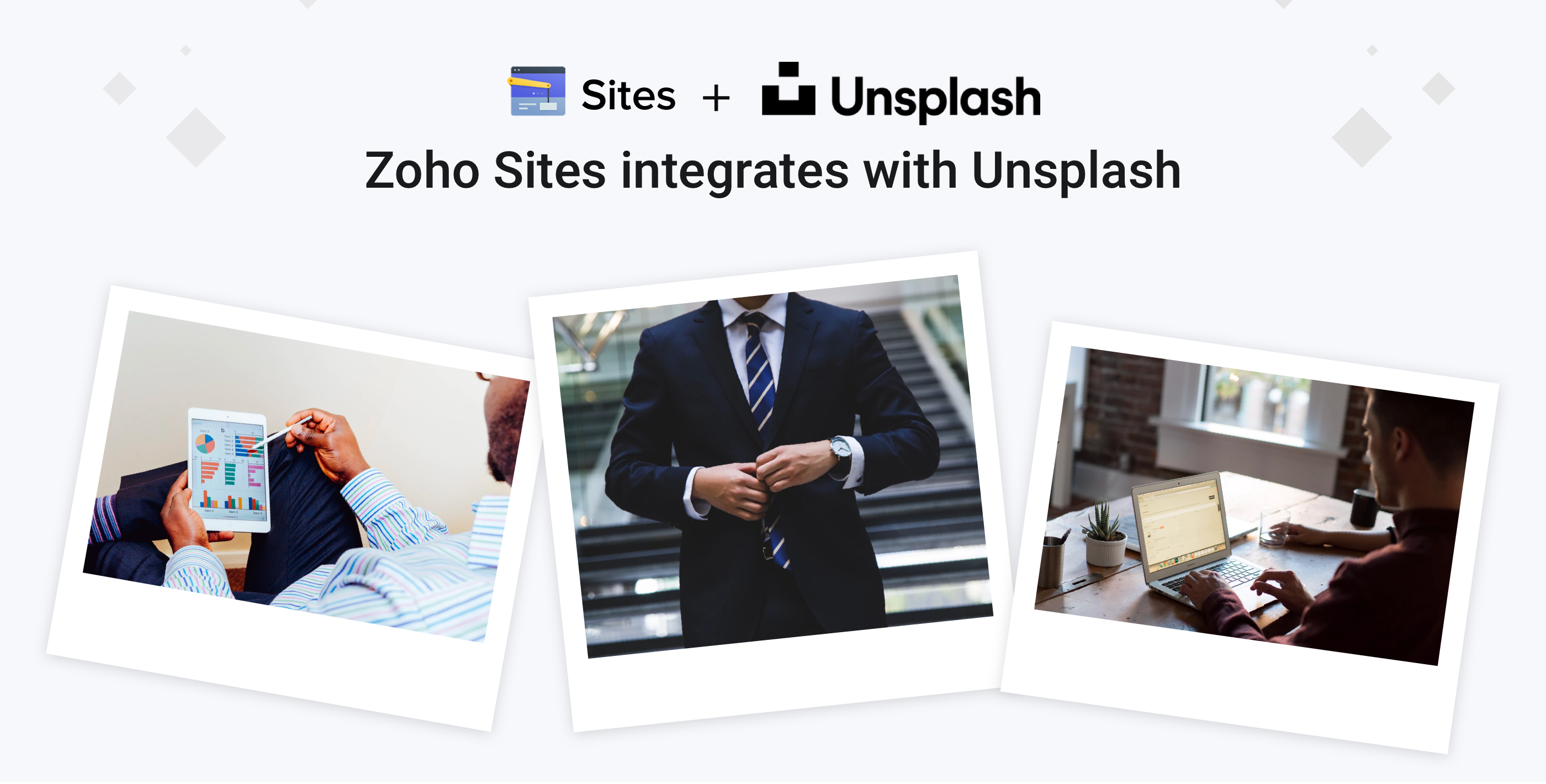Unsplash— free stock image integration for Zoho Sites