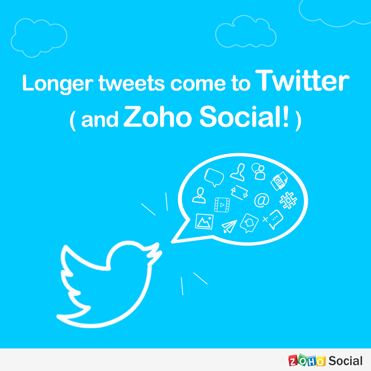 Do More With Longer Tweets: Now On Twitter (and Zoho Social!)