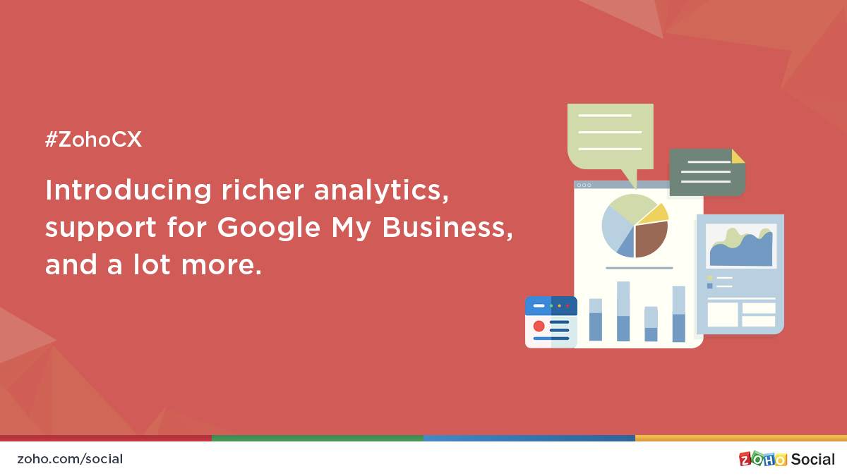 Zoho Social 2018—introducing richer analytics, support for Google My Business, and a lot more