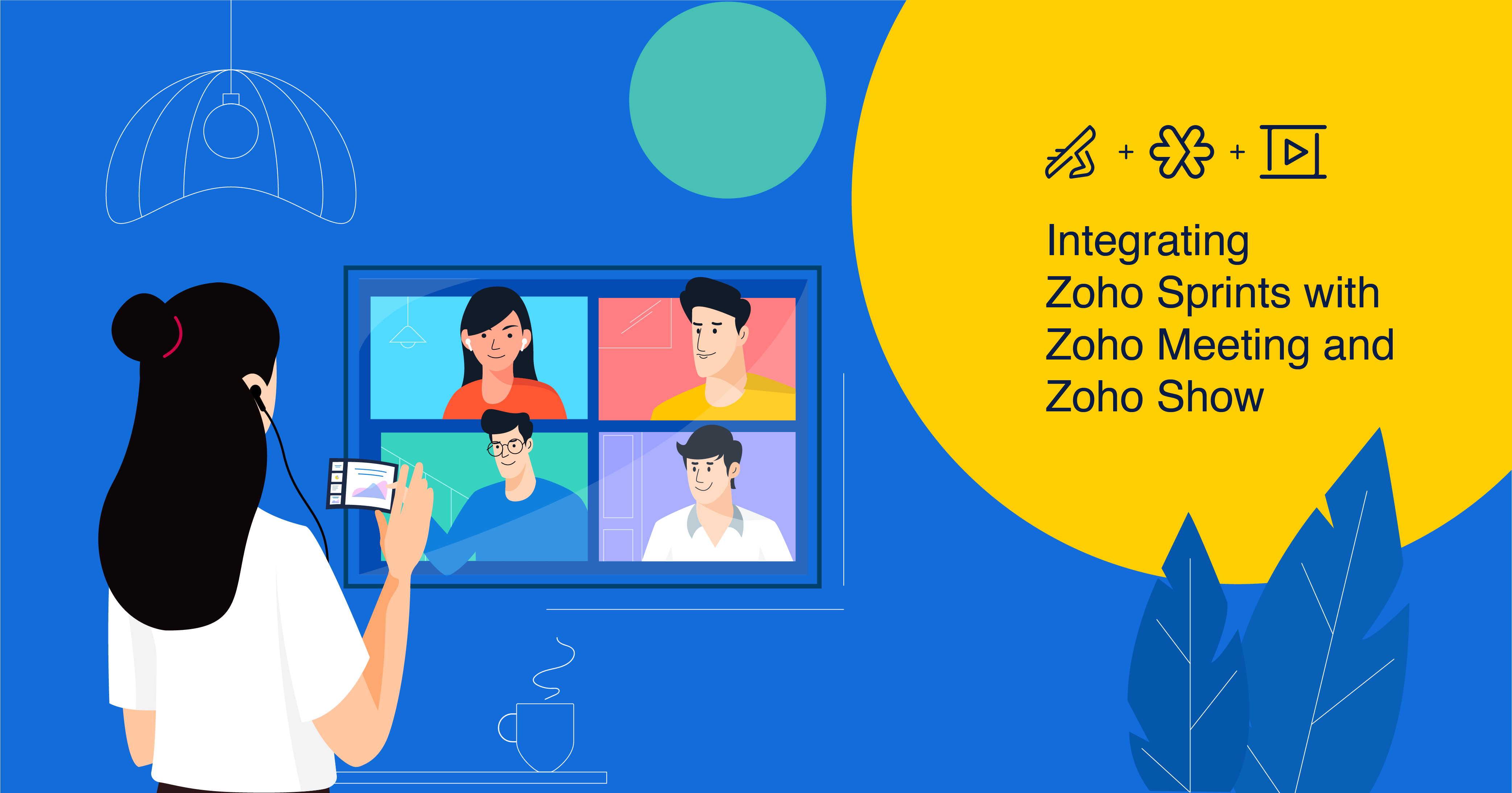 Work smarter by integrating Zoho Sprints with Zoho Meeting and Zoho Show