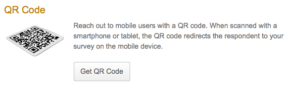 QR code for mobile surveys