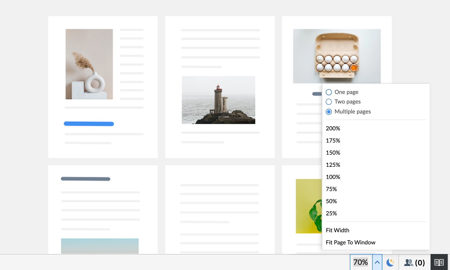 View and edit multiple pages in one go 
